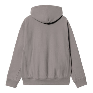 SWEAT HOMME HOODED AMERICAN SCRIPT GRIS GRIS