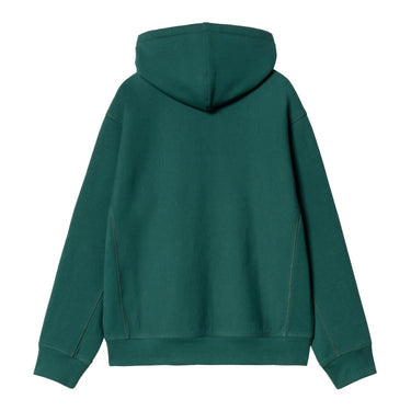 SWEAT HOMME HOODED AMERICAN SCRIPT VERT FONCE VERT FONCE