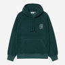 SWEAT HOMME HOODED HELIX VERT FONCE VERT FONCE