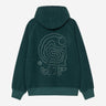SWEAT HOMME HOODED HELIX VERT FONCE VERT FONCE