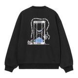 SWEAT HOMME HOURGLASS NOIR NOIR