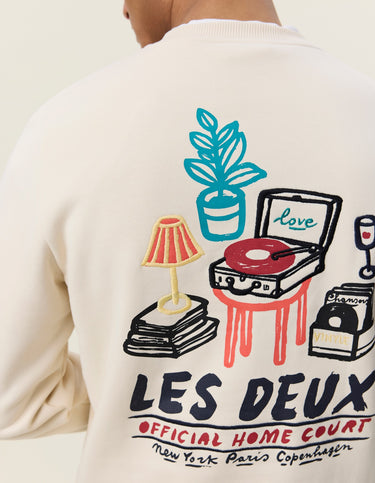 SWEAT HOMME RECORD IVOIRE IVOIRE