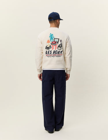 SWEAT HOMME RECORD IVOIRE IVOIRE