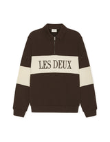 SWEAT HOMME ZIPPER RUGBY MARRON MARRON