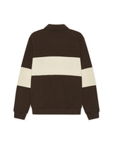 SWEAT HOMME ZIPPER RUGBY MARRON MARRON