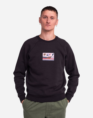 SWEAT HOMME SEASCAPE NOIR NOIR