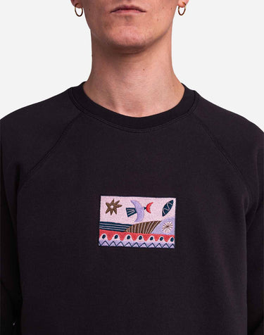 SWEAT HOMME SEASCAPE NOIR NOIR
