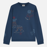 SWEAT HOMME ARTWORK RELAXED MARINE MARINE