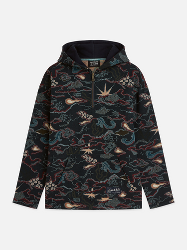 SWEAT HOMME JACQUARD RELAXED MARINE MARINE