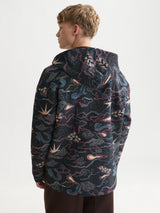 SWEAT HOMME JACQUARD RELAXED MARINE MARINE