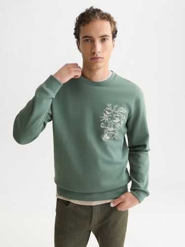 SWEAT HOMME REGULAR VERT VERT