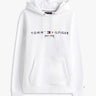 SWEAT HOMME TOMMY LOGO HOODY BLANC BLANC