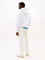 SWEAT HOMME TOMMY LOGO HOODY BLANC BLANC