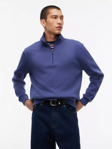 SWEAT HOMME REG FLEECE QZ MO MARINE MARINE