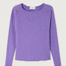 T-SHIRT FEMME DROIT ML COL BATE VIOLET VIOLET