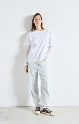T-SHIRT FEMME FIZVALLEY BLANC BLANC