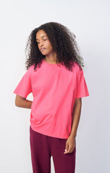 T-SHIRT FEMME FIZVALLEY ROSE FLUO ROSE FLUO