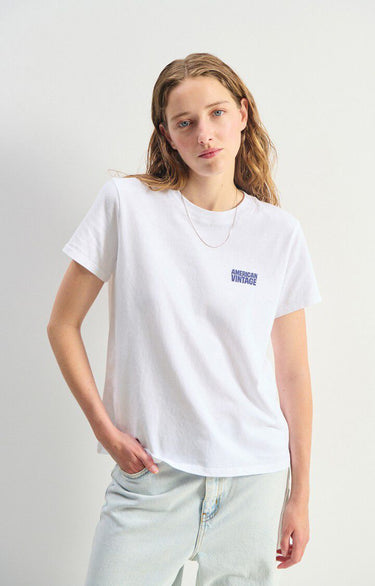 T-SHIRT FEMME YKOBOW BLANC BLANC