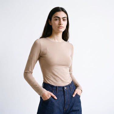 T-SHIRT FEMME CECILE BEIGE BEIGE