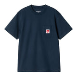 T-SHIRT FEMME POCKET HEART MARINE MARINE
