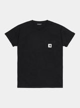 T-SHIRT FEMME S/S POCKET NOIR NOIR