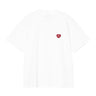 T-SHIRT FEMME W' S/S HEART PATCH BLANC BLANC
