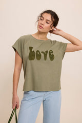 T-SHIRT FEMME TEE KAKI KAKI