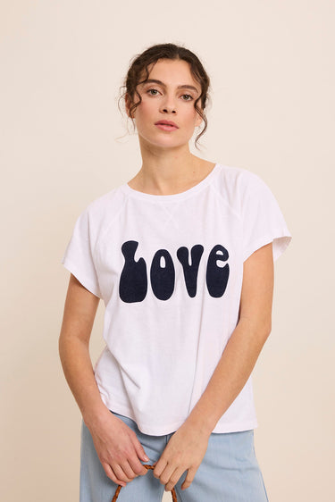 T-SHIRT FEMME TEE WHITE/NAVY WHITE/NAVY