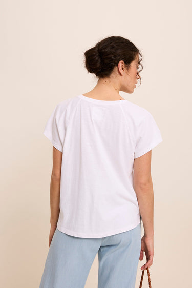 T-SHIRT FEMME TEE WHITE/NAVY WHITE/NAVY