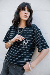 T-SHIRT FEMME TACY SAILOR NOIR NOIR