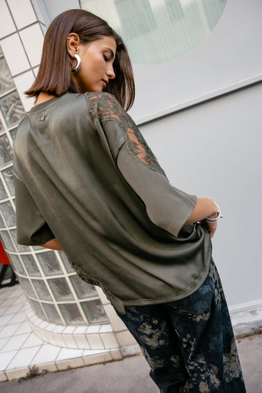 T-SHIRT FEMME TIZAY LACE FOREST NIGHT FOREST NIGHT