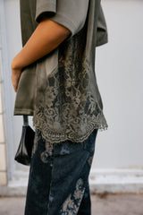 T-SHIRT FEMME TIZAY LACE FOREST NIGHT FOREST NIGHT