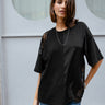 T-SHIRT FEMME TIZAY LACE NOIR NOIR