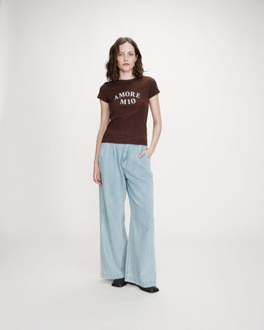T-SHIRT FEMME VALERIO CHOCOLAT CHOCOLAT