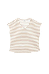 T-SHIRT FEMME MARCELINA ECRU/CAMEL ECRU/CAMEL