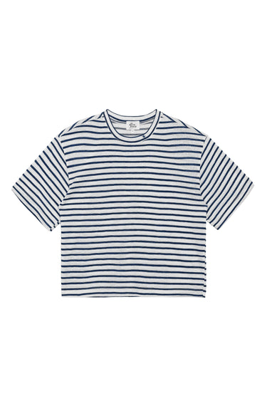 T-SHIRT FEMME TAIS ECRU/MARINE ECRU/MARINE