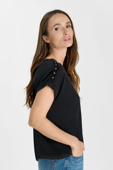 T-SHIRT FEMME PETRO BLACK BLACK