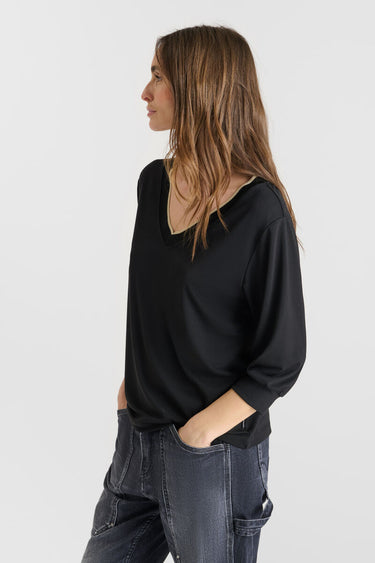 T-SHIRT FEMME TICKA NOIR NOIR