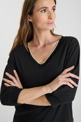 T-SHIRT FEMME TICKA NOIR NOIR