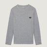 T-SHIRT FEMME FOLIES LS PATCH COEUR /GOTS GRIS GRIS