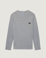 T-SHIRT FEMME FOLIES LS PATCH COEUR /GOTS GRIS GRIS