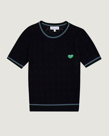 T-SHIRT FEMME PATCH COEUR MARINE MARINE