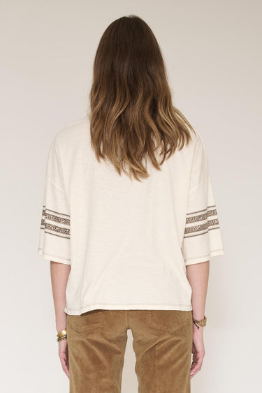 T-shirt MKT Studio Tanza Born to be Wild naturel – vue 2