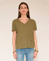 T-SHIRT FEMME TONY KAKI KAKI