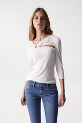 T-SHIRT FEMME BLANC BLANC