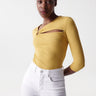 T-SHIRT FEMME JAUNE JAUNE