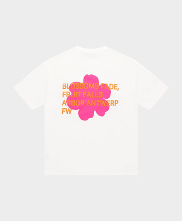 T-SHIRT HOMME PINK/ORANGE BLOSSOMS BLANC BLANC