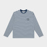 T-SHIRT HOMME STRIPED ML BLANC BLANC