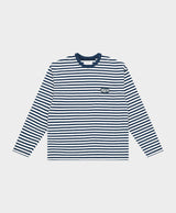 T-SHIRT HOMME STRIPED ML BLANC BLANC