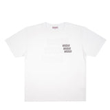 T-SHIRT HOMME BISOUS X3 BACK BLANC BLANC